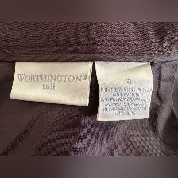 Worthington Brown Faux Wrap Maxi Skirt Size 10T - Picture 10 of 10